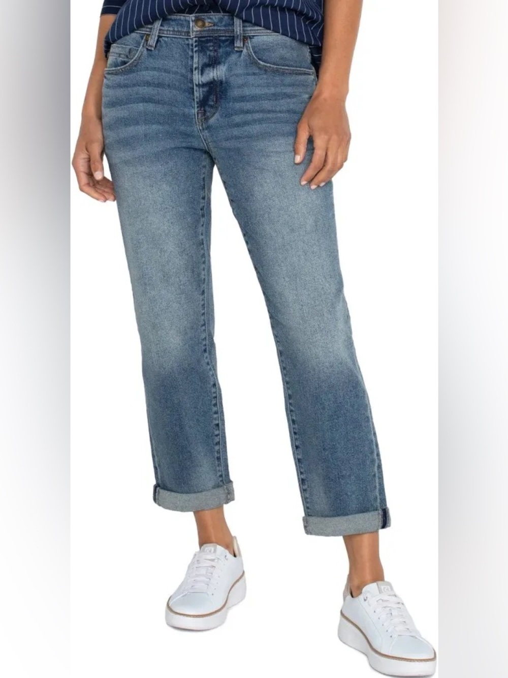 Liverpool Jeans Company Straight Leg Jeans in Medium Blue